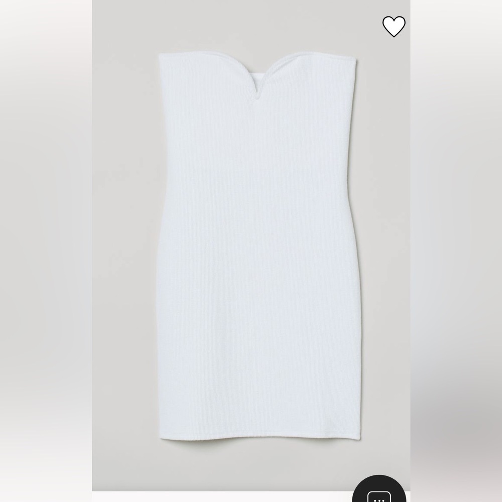 H&M white strapless dress bodycon dress